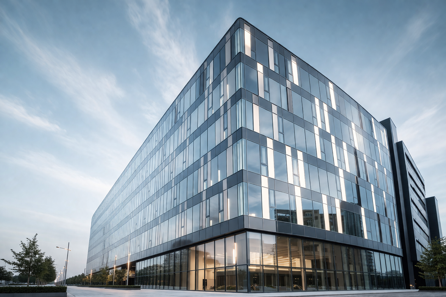 Modern building representing Nibblio's vision